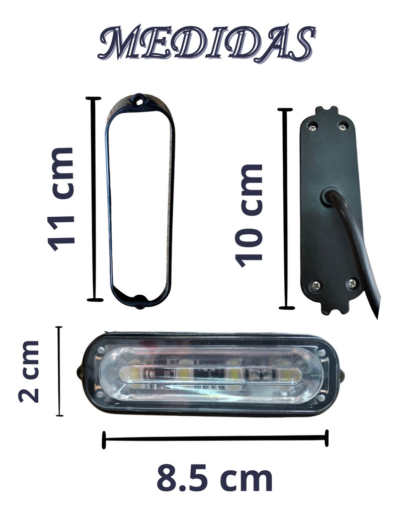 LUZ ESTROBO MOTO AZUL CODIGO K