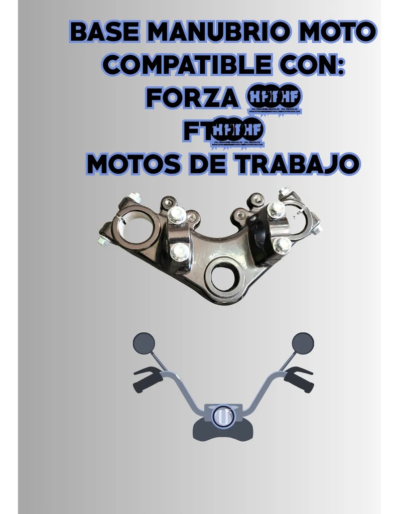 BASE MANUBRIO /HORQUILLA MOTO TRABAJO FORZA150/FT150