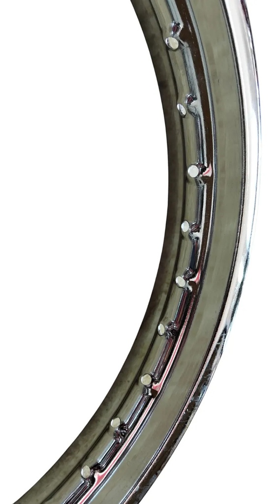 ARO DE RIN CROMADO ALTA RESISTENCIA 1.85 X 18 36H 9G