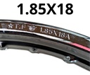 ARO DE RIN CROMADO ALTA RESISTENCIA 1.85 X 18 36H 9G
