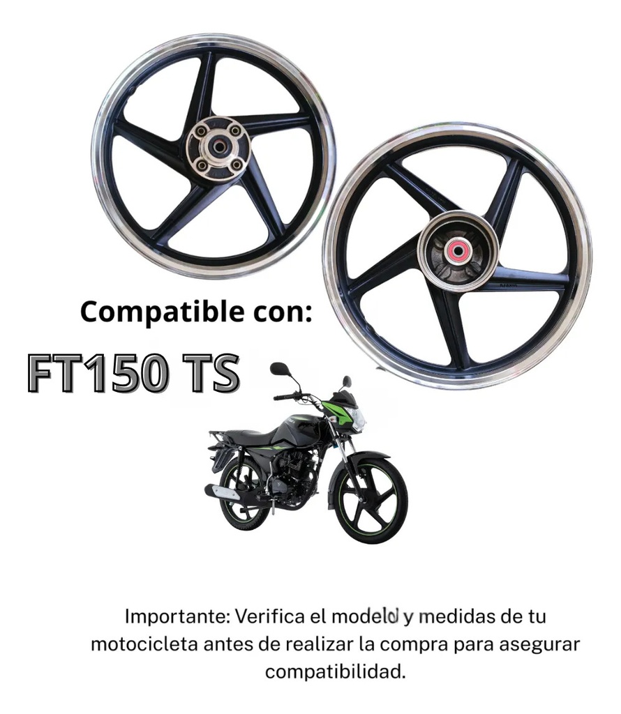 RIN TRASERO ALUMINIO 2.15x18 FT150