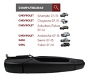 MANIJA EXTERIOR CV CHEYENNE/SILVERADO 07-13/SUBURBAN/TAHOE 07-14/AVALANCHE  GM SIERRA 07-13/YUKON 07-14  CV PICK UP 07-13  NEGRA PLASTICO HUSHAN Derecho Trasera  