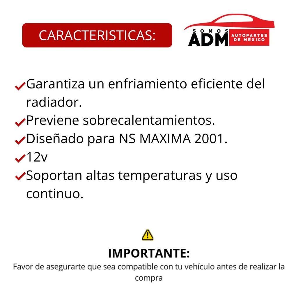 MOTOR VENTILADOR 12V NS MAXIMA 2001