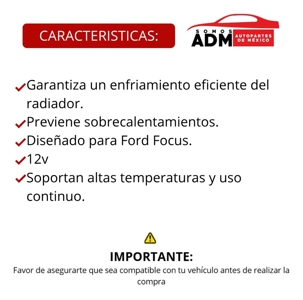 MOTOR VENTILADOR 12V FD FOCUS