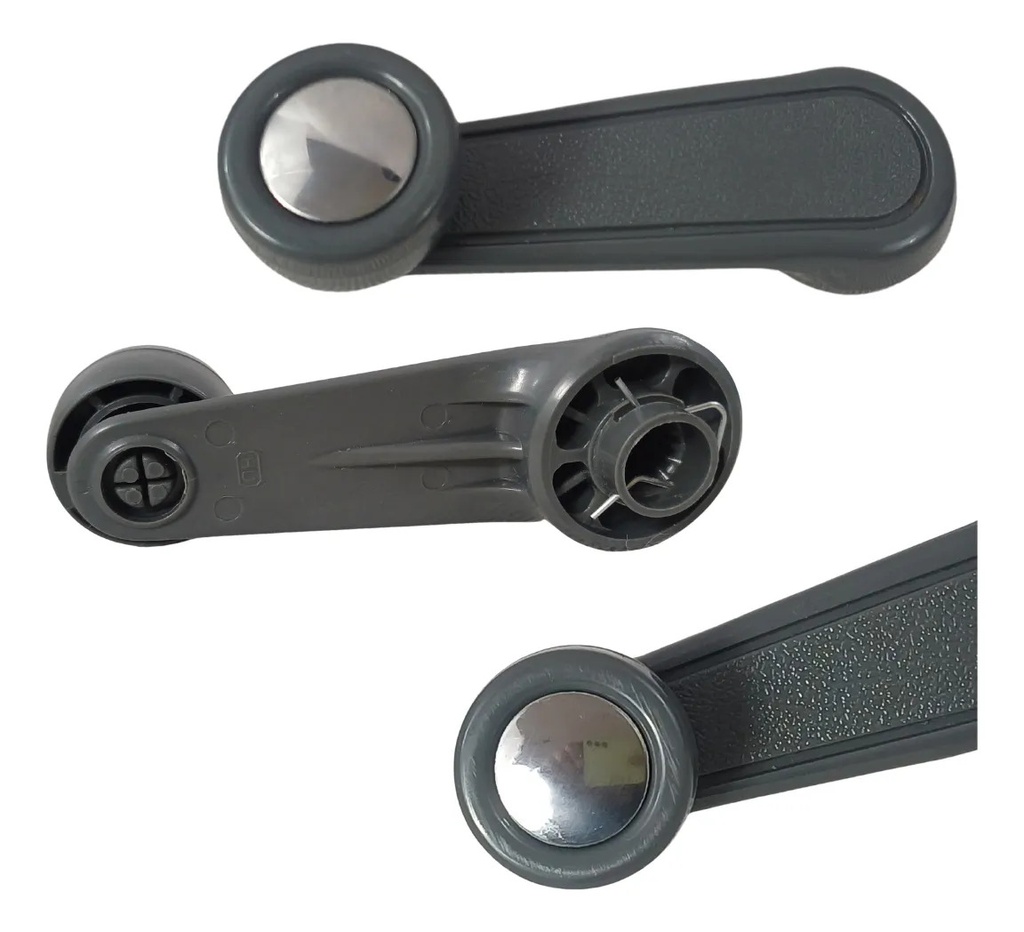 MANIJA DE ELEVAR TY HILUX 75-88/T100 93-98/COROLLA 89-91  PERILLA GRIS/ALUMINIO PLASTICO GRIS HUSHAN    