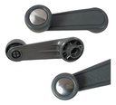 MANIJA DE ELEVAR TY HILUX 75-88/T100 93-98/COROLLA 89-91  PERILLA GRIS/ALUMINIO PLASTICO GRIS HUSHAN    