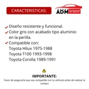 MANIJA DE ELEVAR TY HILUX 75-88/T100 93-98/COROLLA 89-91  PERILLA GRIS/ALUMINIO PLASTICO GRIS HUSHAN    