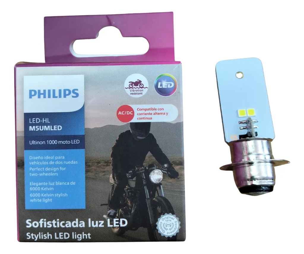 FOCO PHILIPS LED M5/T19 MOTO (11163)