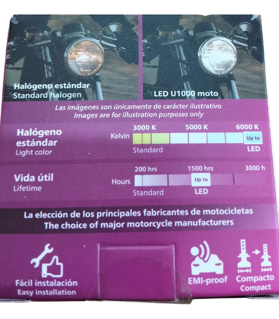 FOCO PHILIPS LED M5/T19 MOTO (11163)