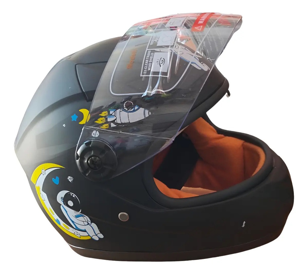 Casco De Moto Infantil Cerrado Protección Total Con Visera