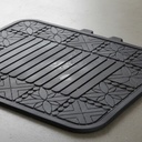 TAPETE UNIVERSAL AUTOS 2PZ CH NEGRO FLORES