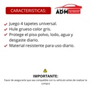 TAPETE UNIV HULE GRUESO GRIS  4PZ