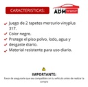 TAPETE MERCURIO VINYPLUS 317 PISO NEGRO 2 PIEZAS