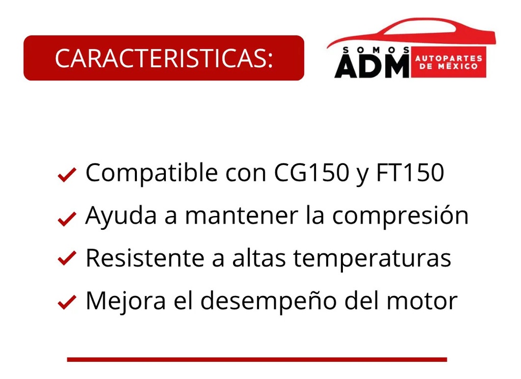 ANILLOS PISTON MOTO TRABAJO CG/FT150 150CC STD JGO