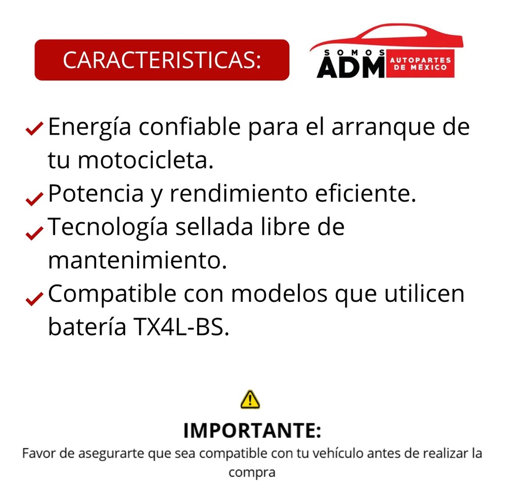 BATERIA MOTO LTH TX4L-BS