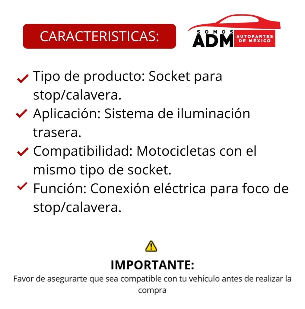 SOCKET MOTO STOP CALAVERA