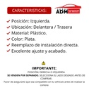 MANIJA INTERIOR VW GOL 08-12/SAVEIRO 10-12  PLATA PLASTICO Izquierdo Delantera/Trasera  