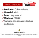 CUBRE VOLANTE VINIL NEGRO/AZUL MEDIANO