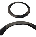 CUBRE VOLANTE VINIL NEGRO/COSTURA GRIS M