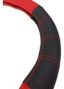 CUBRE VOLANTE NEGRO/ROJO/CROMO MEDIANO