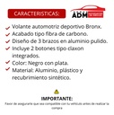 VOLANTE AUTOMOTRIZ BRONX FIBRA DE CARBON