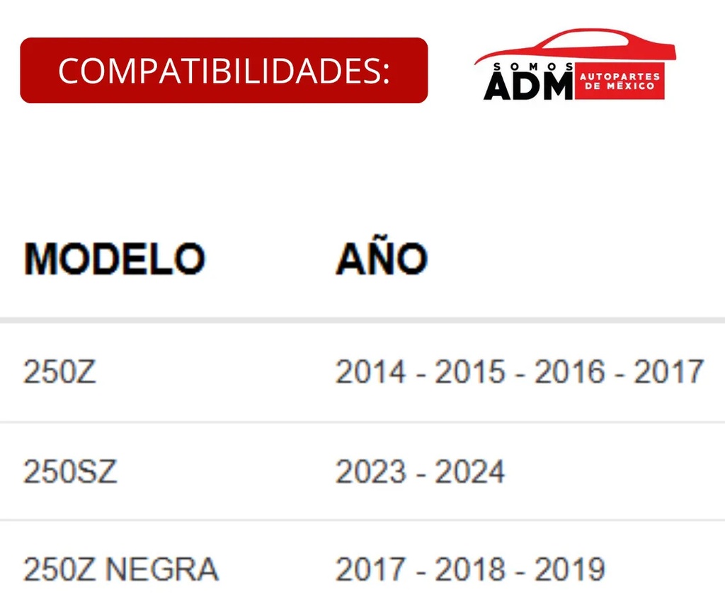 ARBOL LEVAS 250Z,250Z NEGRA