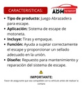 ABRAZADERA ESCAPE C/TIRAS Y EMPAQUE JGO MOTONETA
