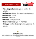 ANILLOS PISTON MOTONETA GY6-150 150CC ESTANDAR JGO