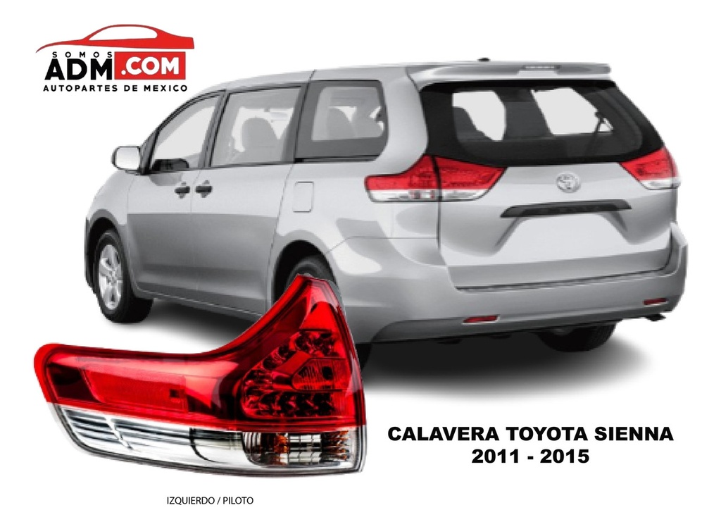 Calavera Toyota Sienna 2011 2012 2013 2014 2015 Depo