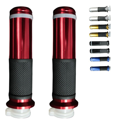 JUEGO DE PUÑOS MATSUMA ROJO DE ALUMINIO CON LUZ