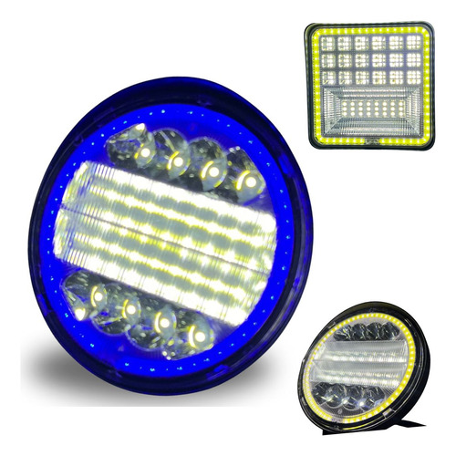 FARO AUXILIAR HYPER 24LED OJO ANGEL AZUL 24W 2800LM