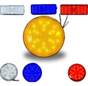 FARO LED REFLECTOR AMBAR (REDONDO) LUZ ALTA Y BAJA