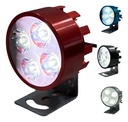 FARO MOTO REDONDO 4/3W CARCASA PLATA 5.5CM