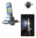 FOCO MOTO LED H4 CASCARA PLATA LUZ BLANCO