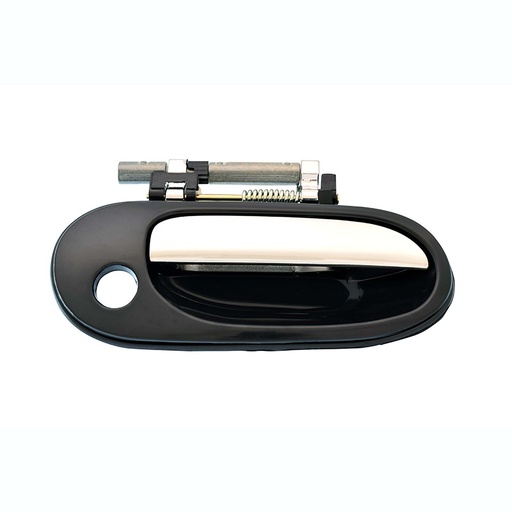 MANIJA EXTERIOR NS ALMERA 00-06  CON HOYO PARA LLAVE LISA PARA PINTAR NEGRA/CROMO PLASTICO HUSHAN Derecho Delantera  