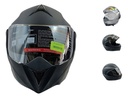 CASCO ABATIBLE DOBLE MICA NEGRO MATE (XXL)