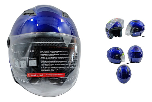 CASCO GEN ABIERTO C/VISERA AZUL M