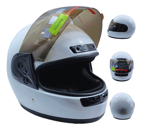 [ENCAS-7101-1305] CASCO CERRADO LISO MICA POLARIZADA BLANCO M-L