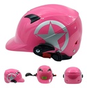 CASCO INFANTIL 1/2 ABS MSD-508 ESTRELLA ROSA
