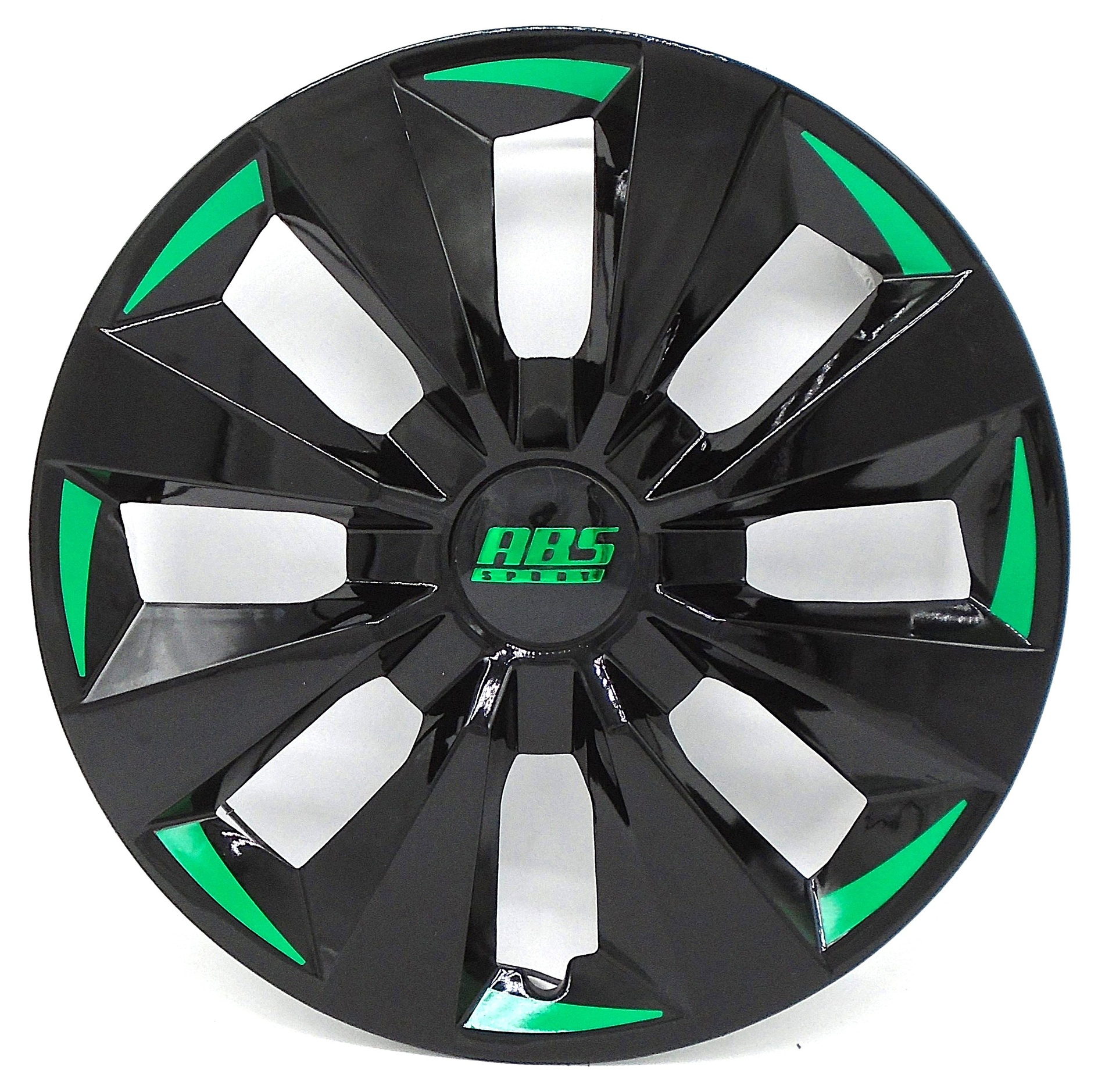[POLR14-LES0054] TAPON POLVERA RIN 14 ABS SPORT TUNING NEGRO-VERDE LES0054