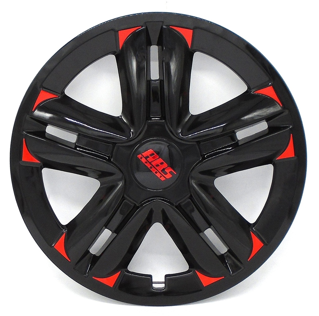 TAPON POLVERA RIN 15 ABS SPORT TUNING NEGRO-ROJO LES0057