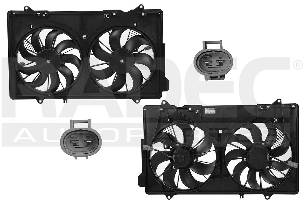 MOTOVENTILADOR MZ CX-5 13-25 L4 2.0, 2.5L DOBLE COMPLETO 2 Y 2 PINES KF