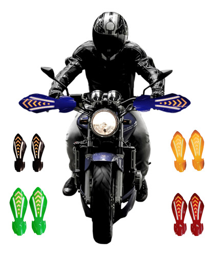 CUBRE PUÑOS PARA MOTOCICLETA UNIVERSAL AZUL 25 X 9.5CM