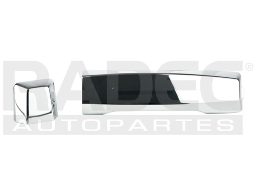 MANIJA EXTERIOR NS TITAN LE/SE/ARMADA 04-15  IN QX56 04-10  SIN HOYO PARA LLAVE CROMADA PLASTICO HUSHAN Derecho/Izquierdo Delantera/Trasera  