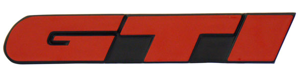 EMBLEMA LETRAS GTI GOLF ROJO