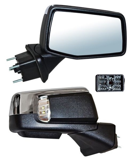 ESPEJO CHEV PU GMC SIERRA 19-23 ELECT CROM C/DESEMP C/SENS TEMP C/DIRECC C/LUZ INF C/MEM AUTOABATIBLE 15 PINES DER ODC006 AM0615