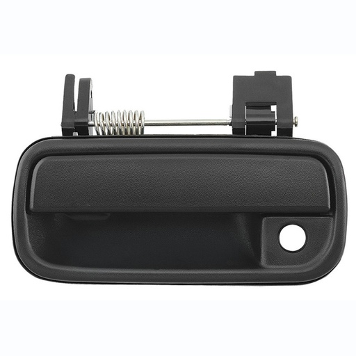 MANIJA EXTERIOR TY HILUX 98-04  CON HOYO PARA LLAVE CORRUGADA NEGRA PLASTICO HUSHAN Izquierdo Delantera  