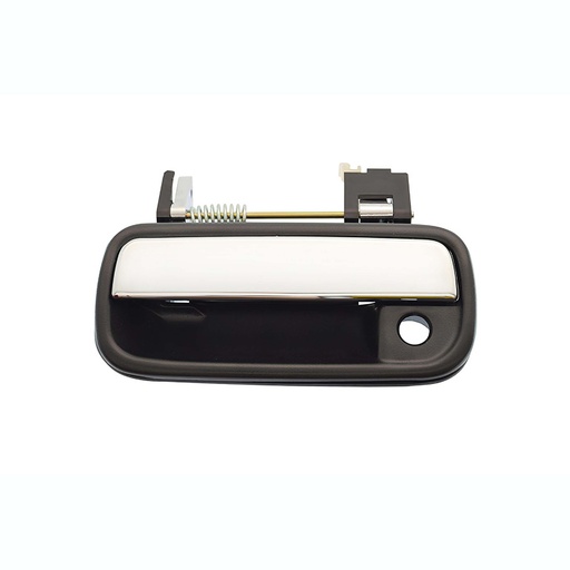 MANIJA EXTERIOR TY HILUX 98-04  CON HOYO PARA LLAVE CORRUGADA NEGRA/CROMO PLASTICO HUSHAN Izquierdo Delantera  