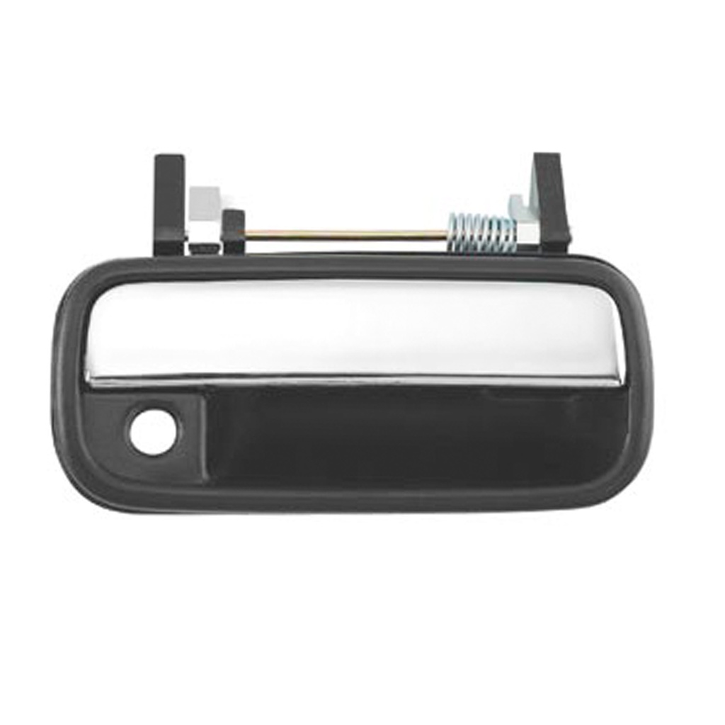 MANIJA EXTERIOR TY HILUX 89-97/4RUNNER 90-95  CON HOYO PARA LLAVE CORRUGADA NEGRA/CROMO PLASTICO HUSHAN Derecho Delantera  