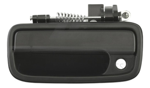 MANIJA EXTERIOR TOYOTA TACOMA 1995-2004  CON HOYO PARA LLAVE CORRUGADA NEGRA PLASTICO HUSHAN Izquierdo Delantera